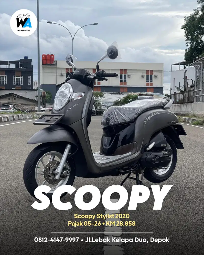 DP 500 RIBU Honda Scoopy Stylist Tahun 2020 Cash/Kredit