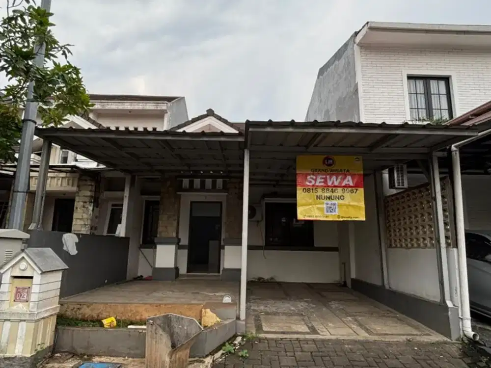 Disewakan Rumah Celebration Garden 1 Lantai, 2+1 Kamar Tidur, Semi Furnished, dekat Pintu Tol Tambun Hanya 100m, Grand Wisata Bekasi
