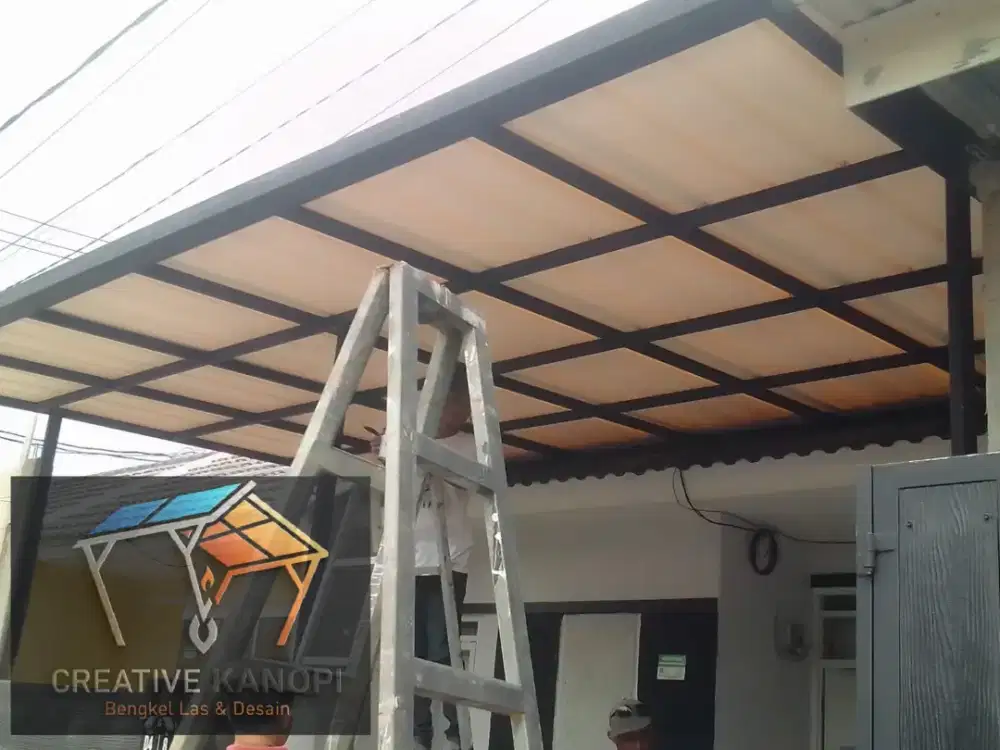 0007 kanopi atap upvc alderon singgle layer