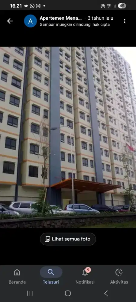 Disewakan Apartemen Menara Cawang