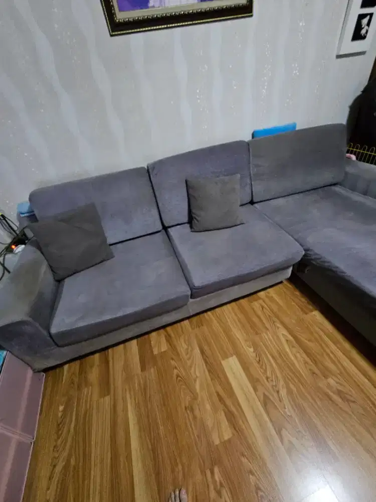 Jual sofa L besar ex cellini