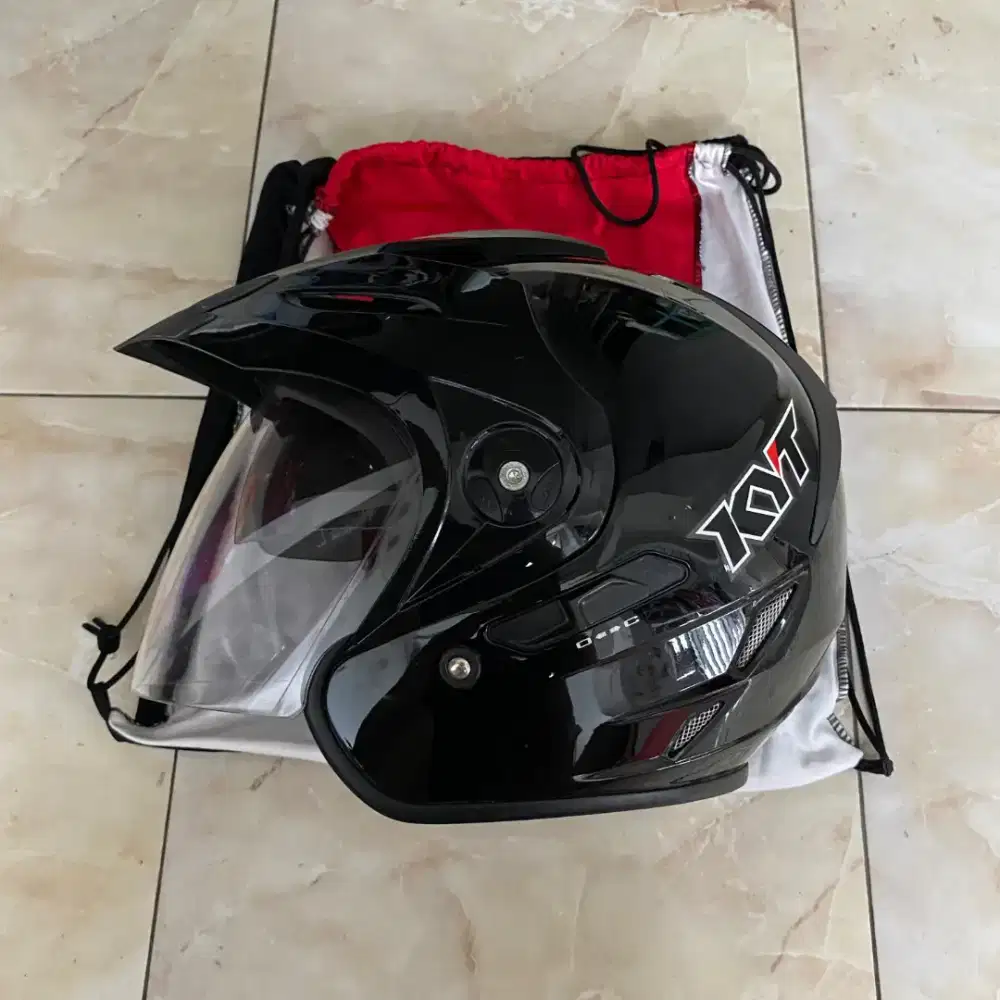 Helm KYT Venom RR 2 Double Visor Half Face Hitam
