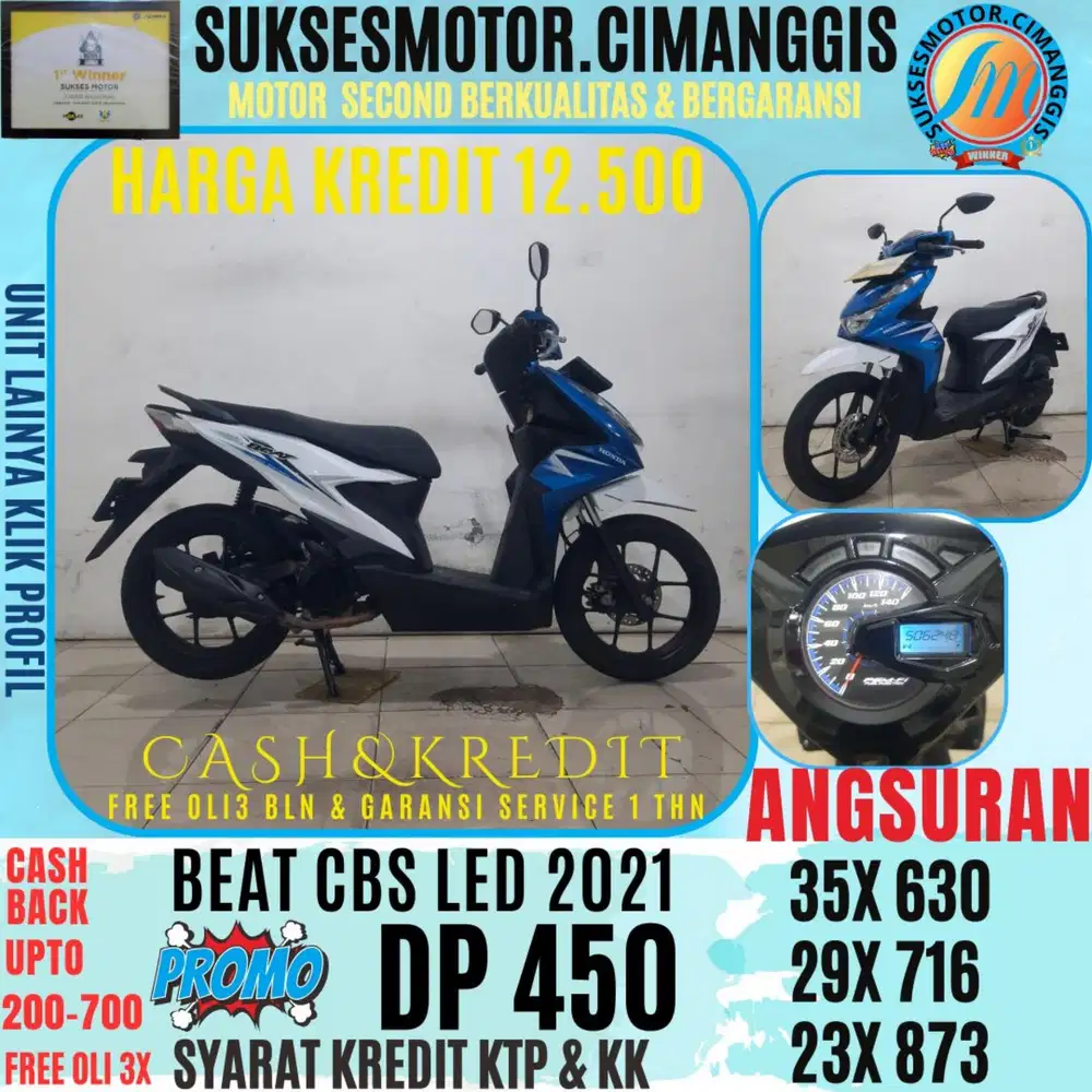 DP 450 BEAT CBS LED BERGARANSI, SERVICE 1THN FREE OLI3X UPTO CASHBACK