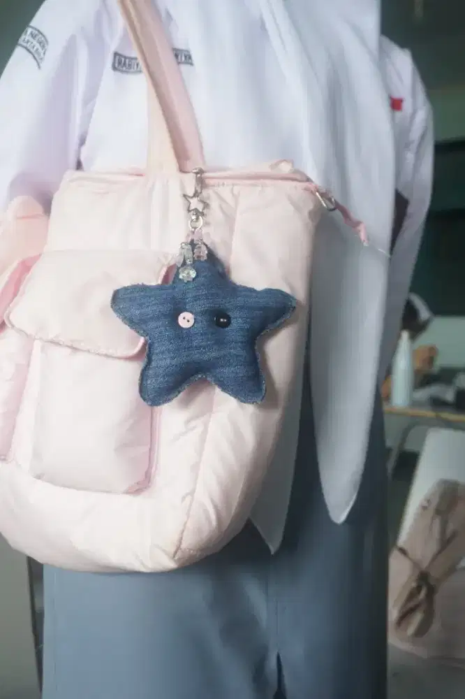 Handora Denim Charm - Gantungan kunci wanita handmade Second Jeans