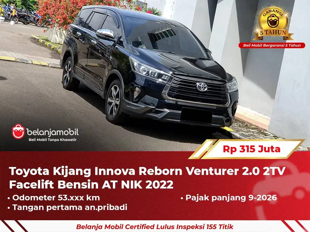 [ GARANSI 5TH ] Toyota Kijang Innova Reborn Venturer 2.0 2TV 2022 2023