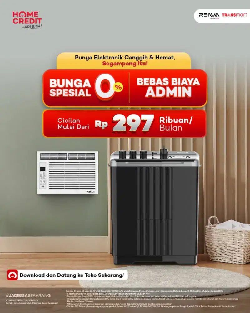 Segampang itu Kamu bisa dapatkan mesin cuci cicilan 0% by home kredit