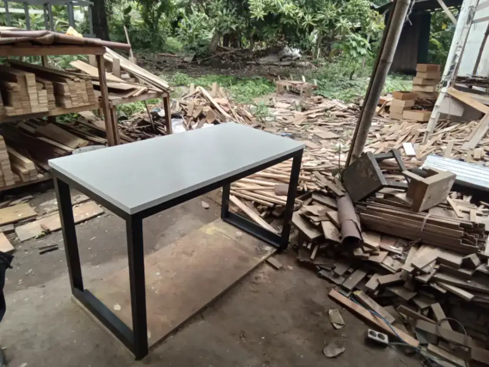 Meja komputer, meja kantor kaki kotak Best seller