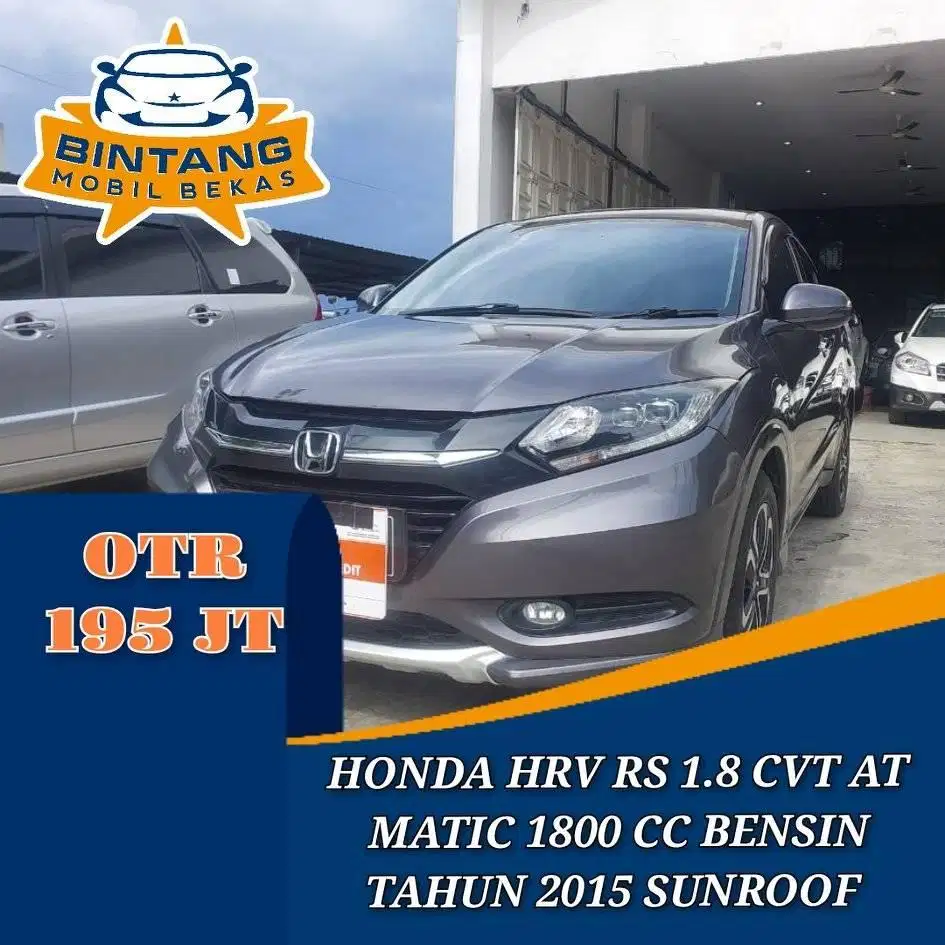 HONDA HRV RS CVT 1.8 CKD AT MATIC 1800 CC BENSIN TAHUN 2015 (SUNROOF)