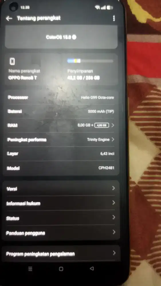 Oppo reno 8T lengkap mulus fullset