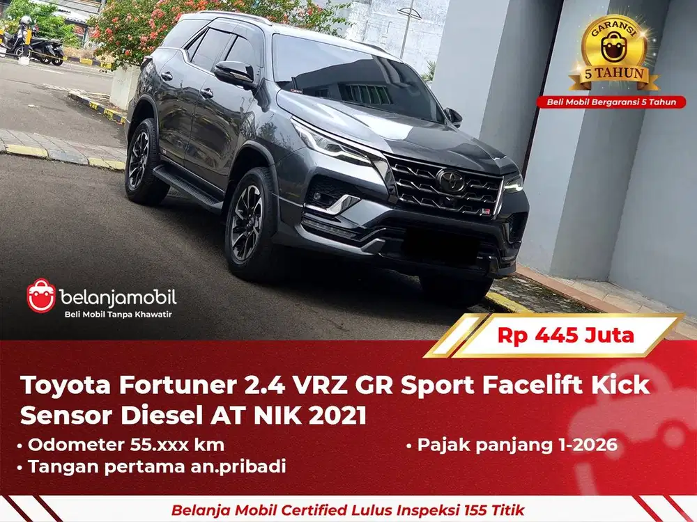 [ GARANSI 5TH ] Toyota Fortuner Vrz GR Sport 2.4 AT Diesel 2021/2022