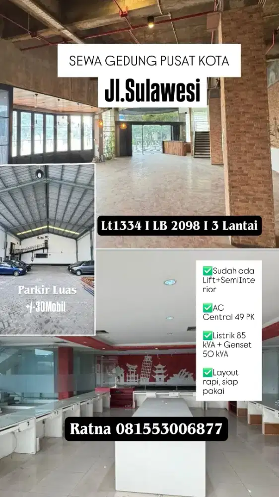 Disewakan Gedung Commercial Jalan Sulawesi Surabaya