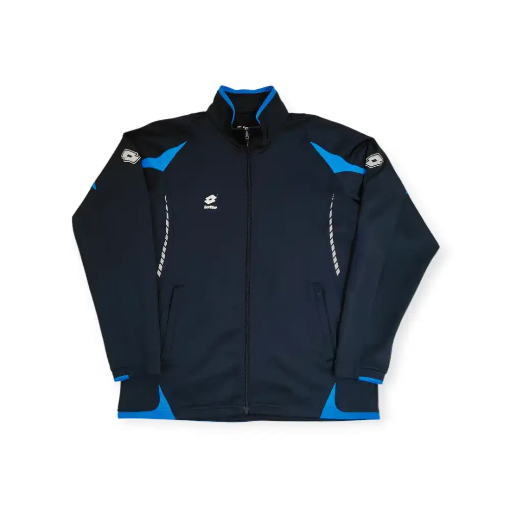 Jaket Tracktop Lotto Colorblock Navy & Biru