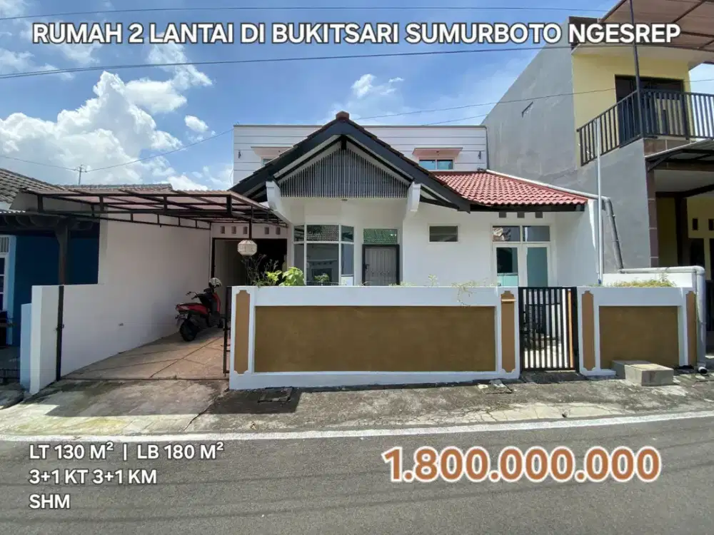 rumah 2 lantai di bukit sari sumurboto ngesrep dekat undip tembalang