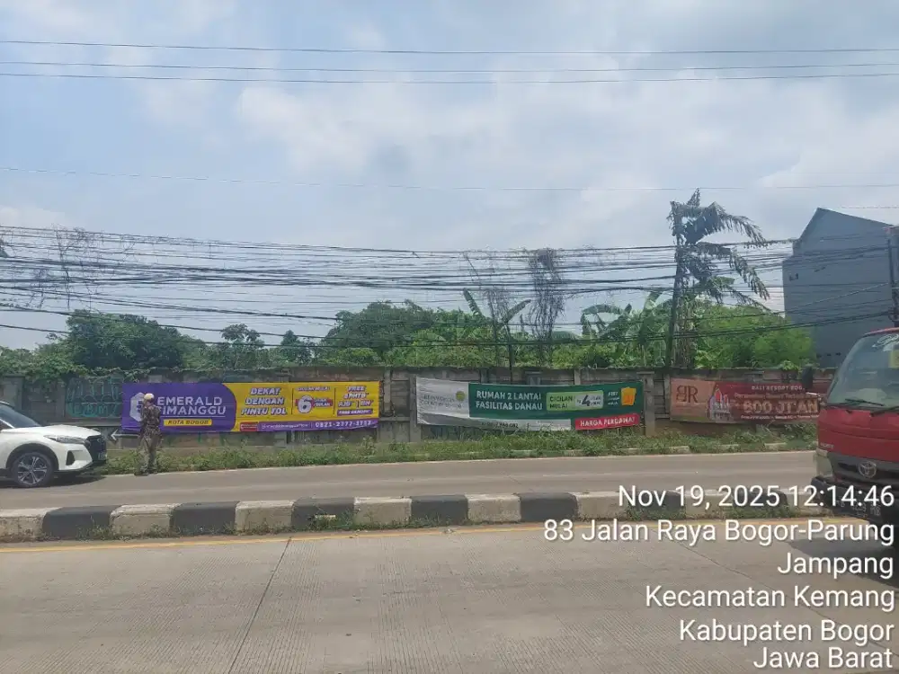 Jual Cepat-tanah kosong Jl Raya Parung-Bogor, LT. 8,857 m2 - 3.7 jt/m2