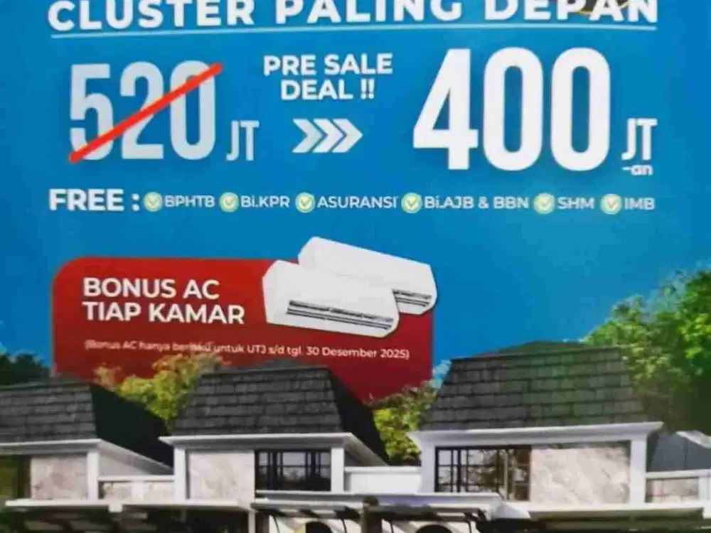 byar 1,5 juta  an bebas semua biaya  dapat rumah mewah  di samping swalayan bravo  Jombang