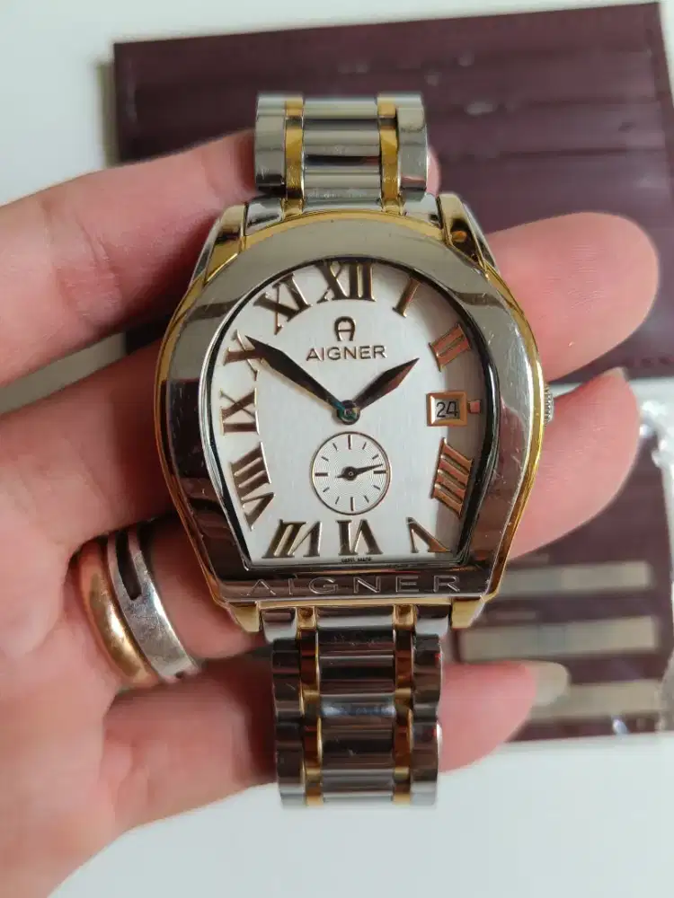 Jam Aigner Modena A127100 original bekas lengkap kartu sertifikat