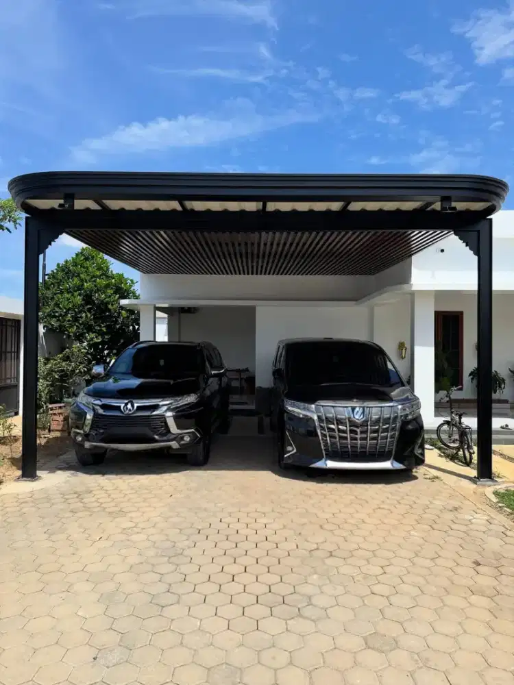 Kanopi atap alderon dobel layer