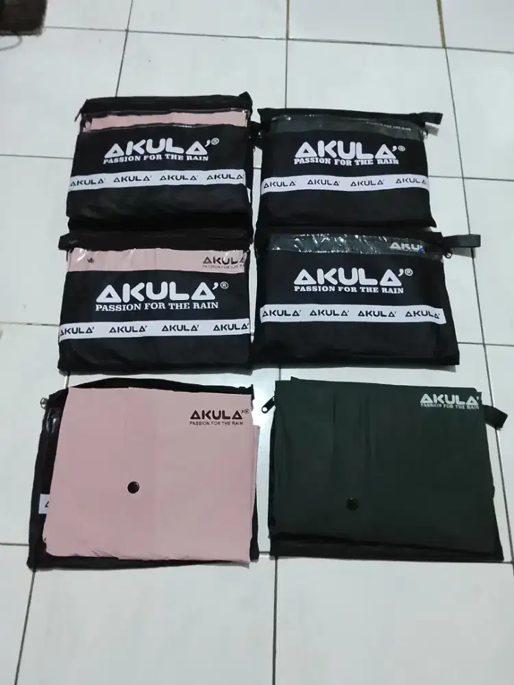 Jas hujan stelan akula pink