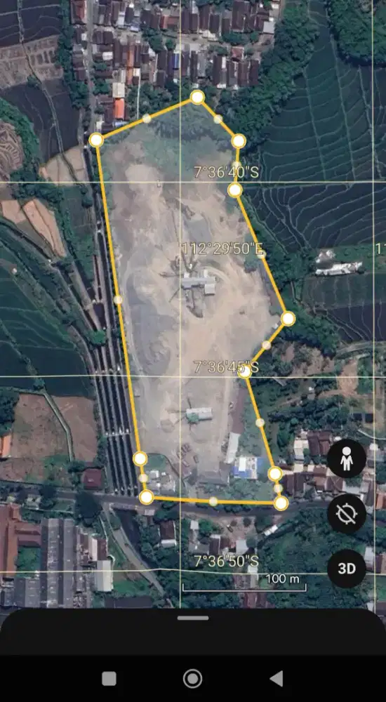 Dijual cepat lahan ex industri pecah batu mojosari