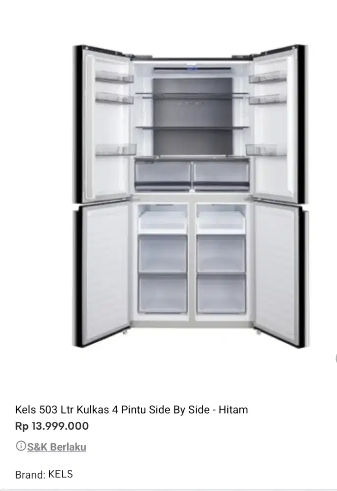 kulkas 4 pintu bigsize bisa cicilan syarat ktp tanpa dp