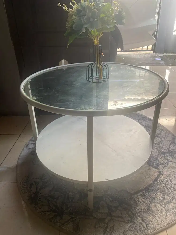 meja ruang tamu bulat olimpic