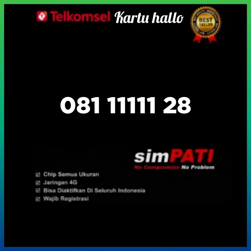 Nomor cantik Telkomsel kartu hallo