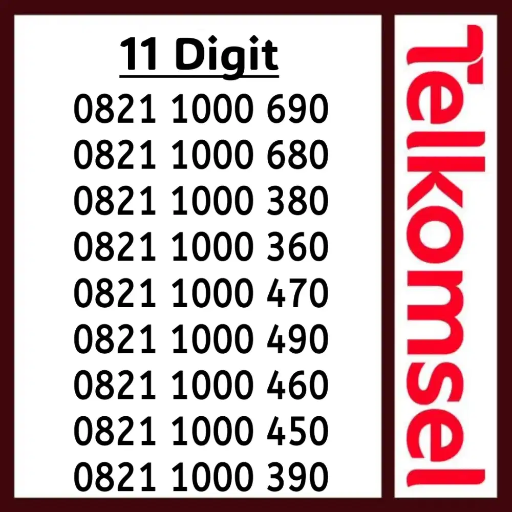 Nomor cantik Telkomsel