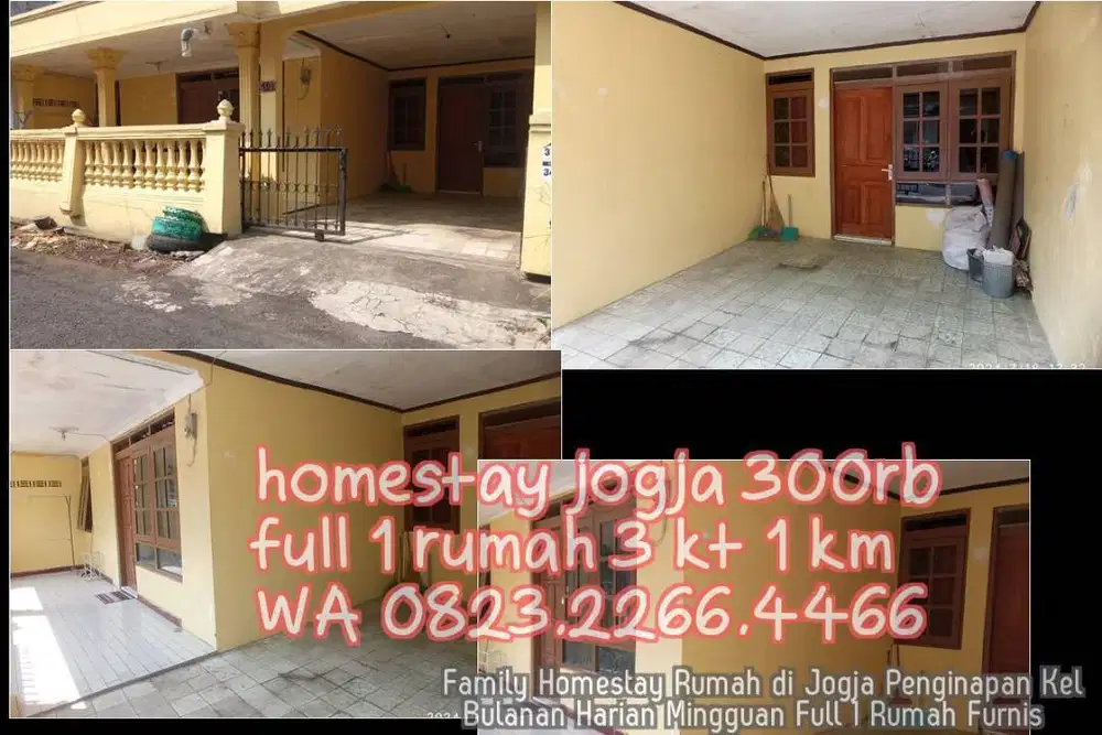 Family Homestay Rumah di Jogja Penginapan Kel  Bulanan Harian Mingguan
