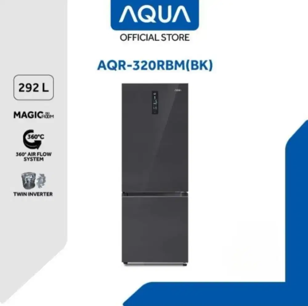KULKAS 2 PINTU AQUA AQR-320RBM