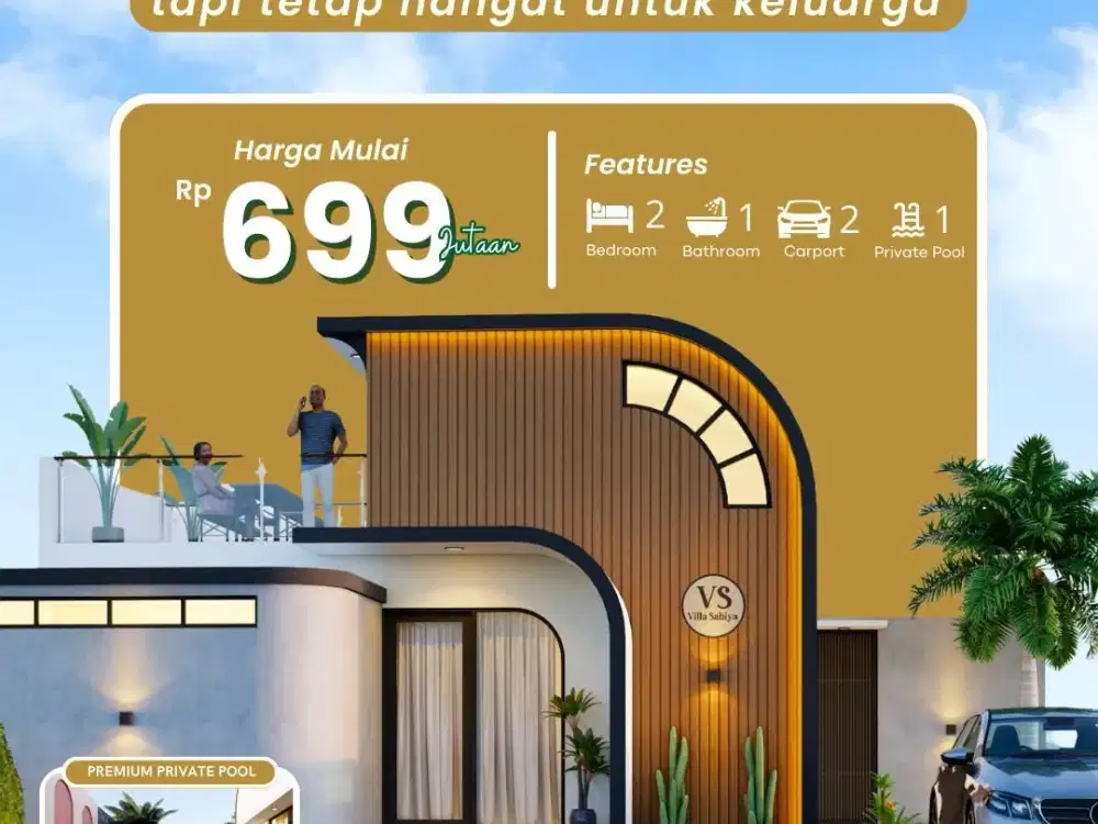 JUAL VILLA MEWAH YOGYAKARTA DESAIN MODERN FASILITAS LENGKAP DI BANGUNJIWO