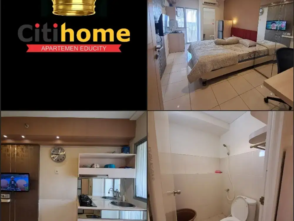 menyewakan apartemen educity 1br tahunan bycitihome