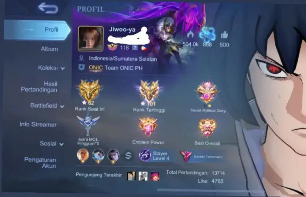 Jual murah akun Mobile legend GG