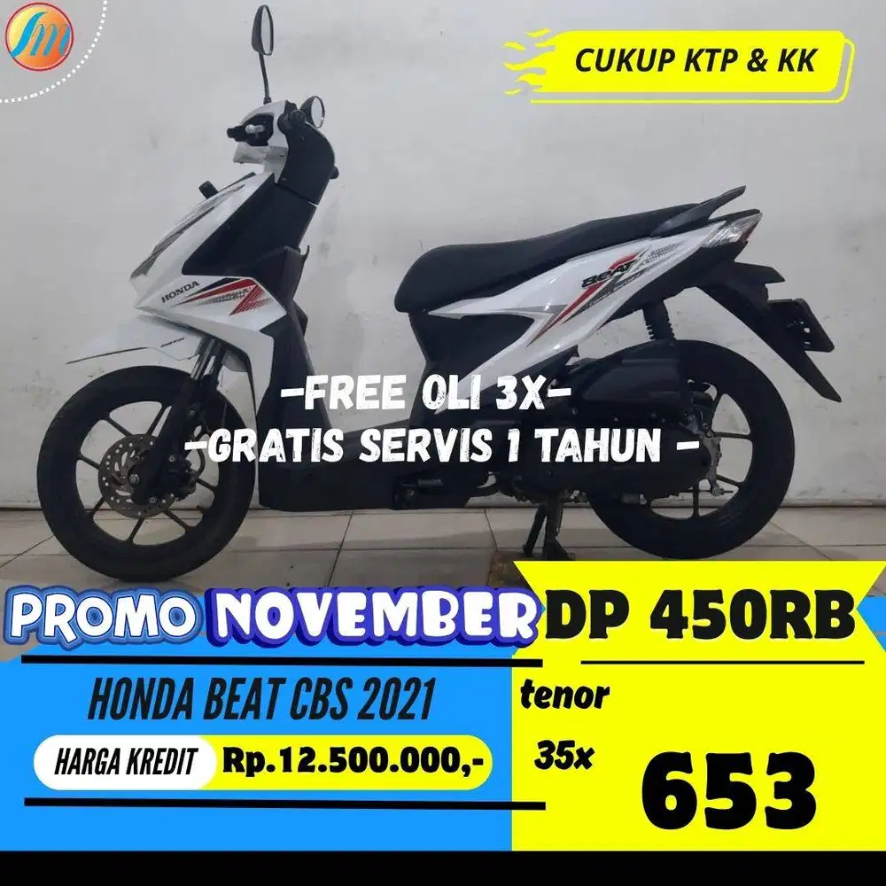 HONDA BEAT CBS 2021 KREDIT DP 450RIBU ANGSURAN SANGAT RINGAN