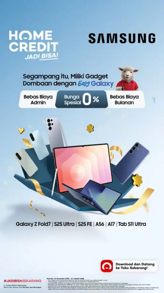 Segampang itu bisa ganti hp Samsung dengan cicilan 0% By home kredit