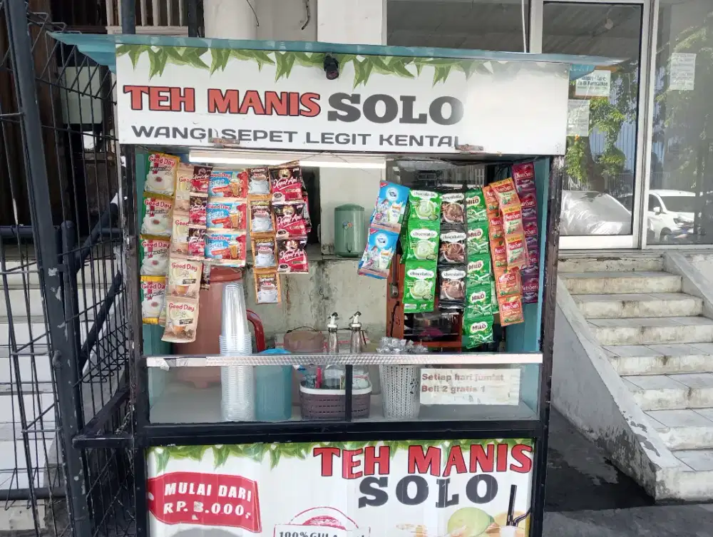 JUAL GEROBAK TEH SOLO LENGKAP