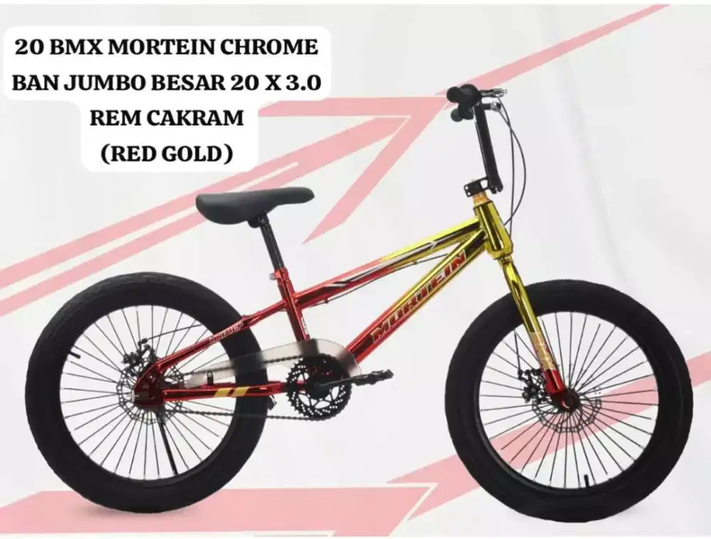 SEPEDA ANAK 20 BMX MORTEIN CHROME (RED-GOLD)