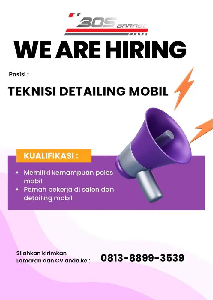 Teknisi salon dan detailing mobil