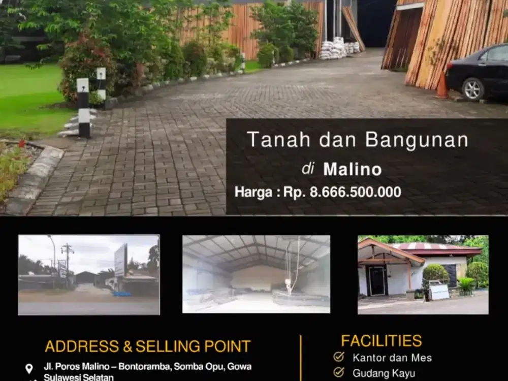 Tanah dan Bangunan Dijual di Malino