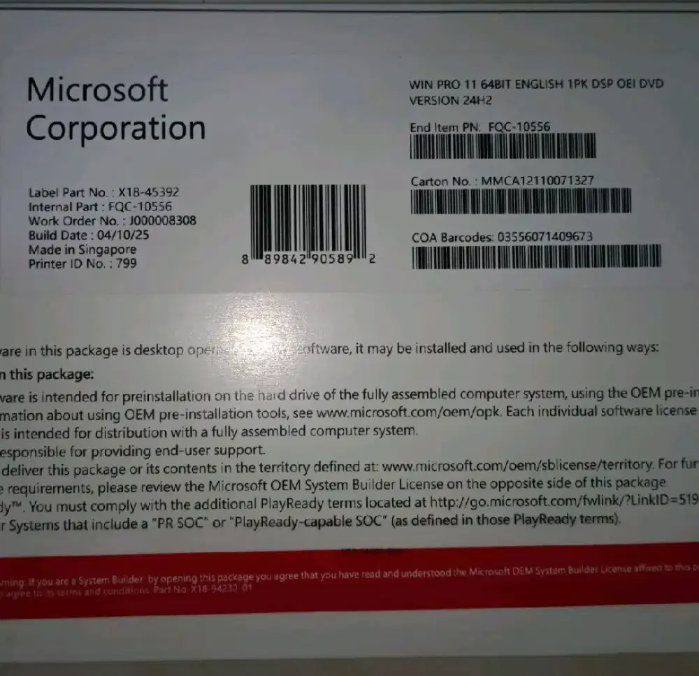 Lisensi windows 11 pro 64bit