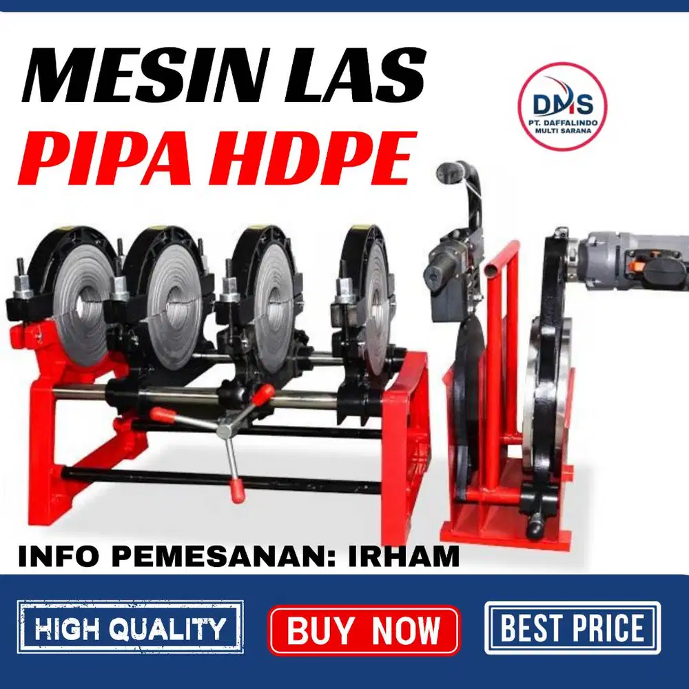 Supplier Mesin Pipa Hdpe 160mm Manual 2 Clamp Type Y | Stok Ready