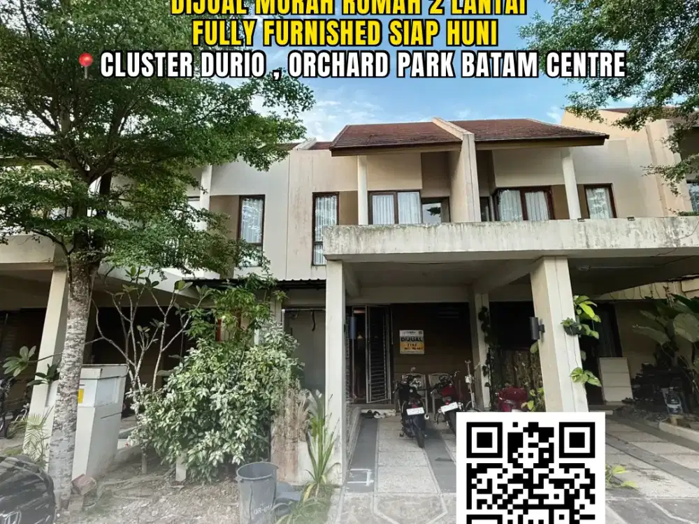 Dijual Murah Rumah 2 lantai fully furnished di cluster durio orchar park