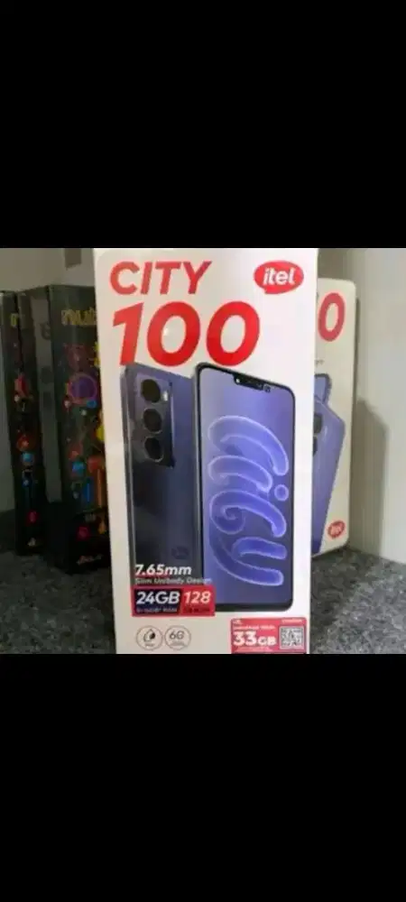 Itel city 100 ram 8gb 128gb dan6/128 garansi resmi