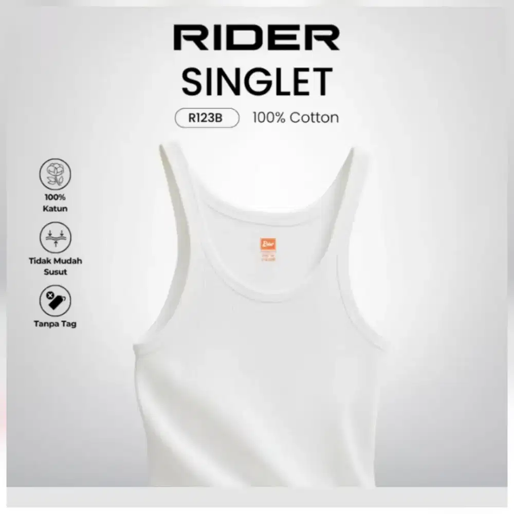 HARGA PROMO: Kaos Dalam/ Singlet Rider Classic Pria R123B