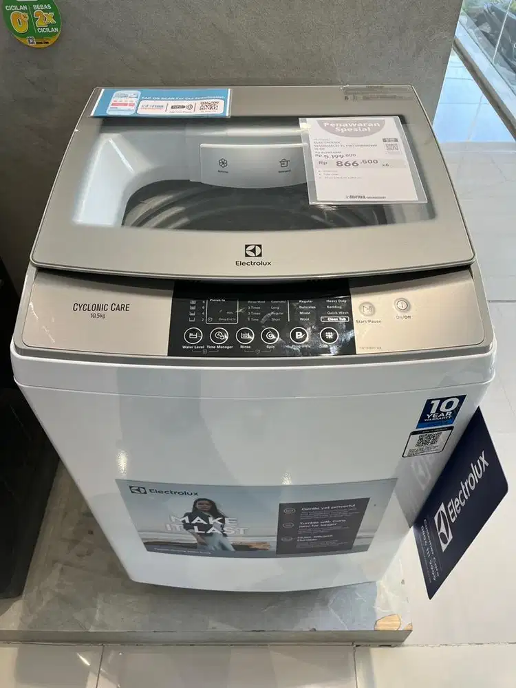 ELECTROLUX WASHMACH TOP LODING 10.5KG