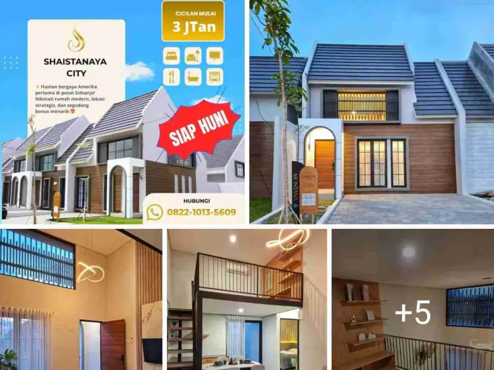 Rumah siap huni dekat tol Sidoarjo kota DP 0% angsuran 3 jutaan/bulan