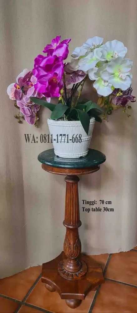 Meja marmer bulat diameter 30cm