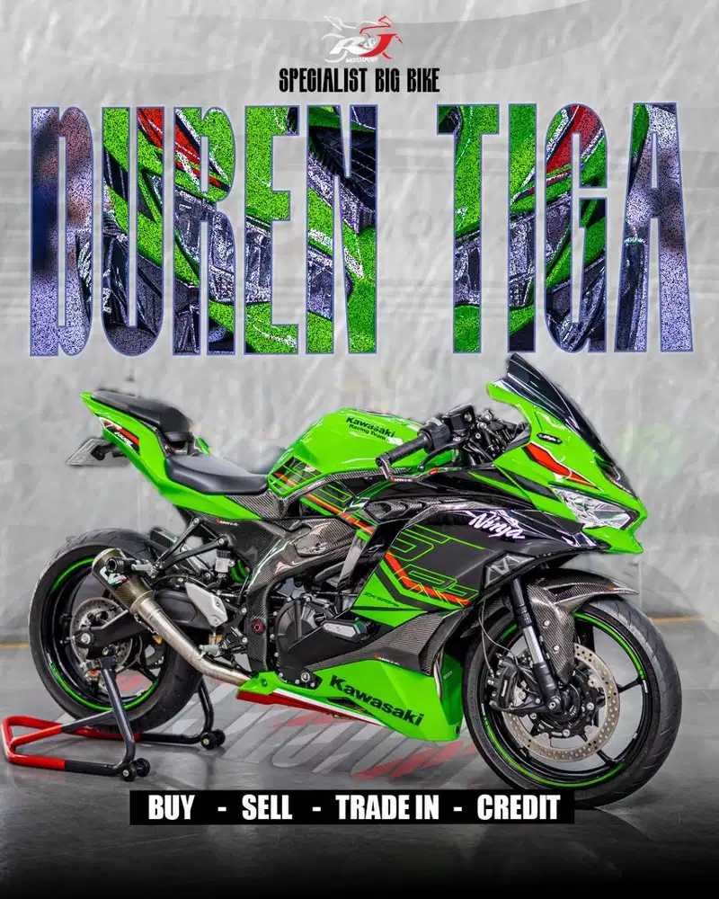 Kawasaki ZX25RR ZX25 ZX 25 Knalpot Leovince Km 1.000an Warna Hijau