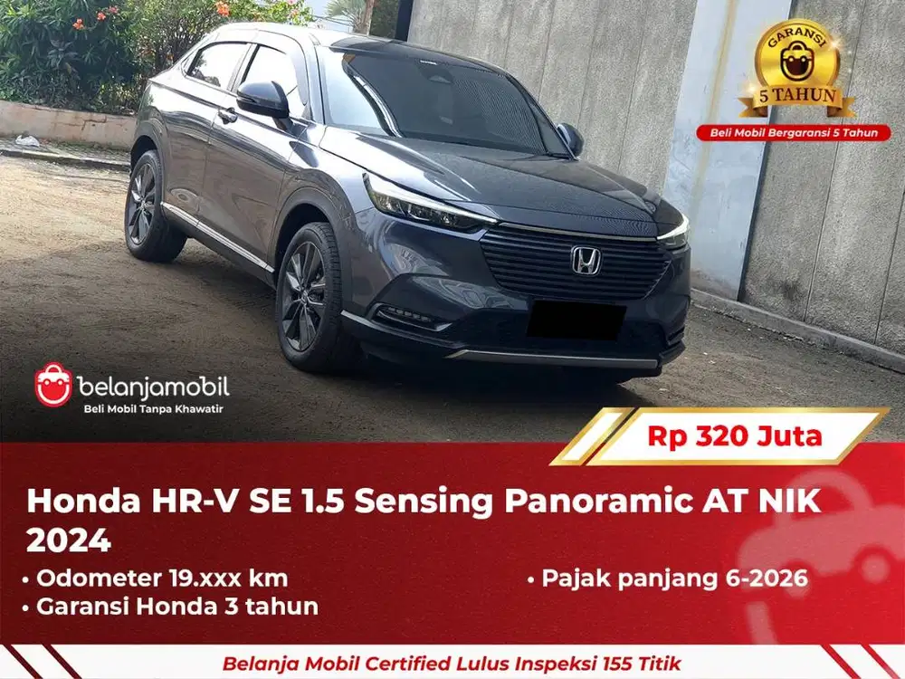 [GARANSI 5TH] Honda HRV HR-V HR V SE 1.5 Sensing Panoramic 2024 2025