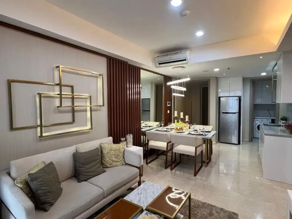 apartement gold coast 3BR luas 113m,full frunish n design interior brand new,lantai sedang