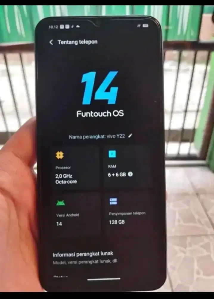 Vivo Y22 6+6/128 no minus siap pakai